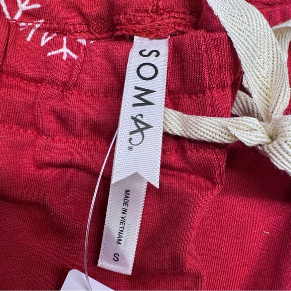 Soma Red Snowflake Print Pajama Shorts NWT - Picture 4 of 6